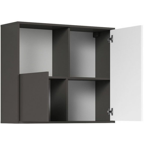 Link väggskåp - Grafitgrå/vit Link väggskåp - Grafitgrå/vit