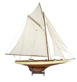 Old Sailor Modellbt Columbia II segelbt - Mahogny