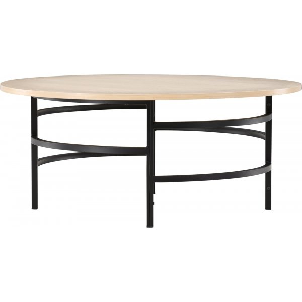 Copenhagen soffbord 100 cm - Whitewash/svart