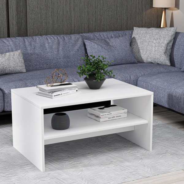 Table basse Apollon 90 x 45 cm - Blanc