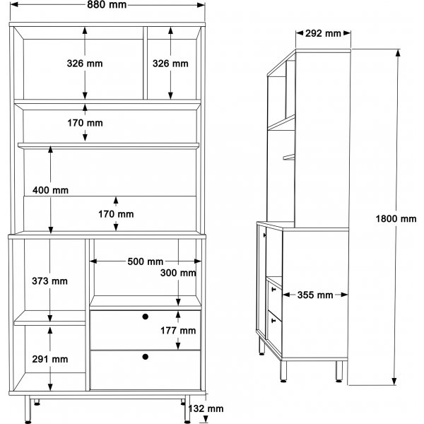 Royce köksskåp 4 - Ek/antracit Royce köksskåp 4 - Ek/antracit