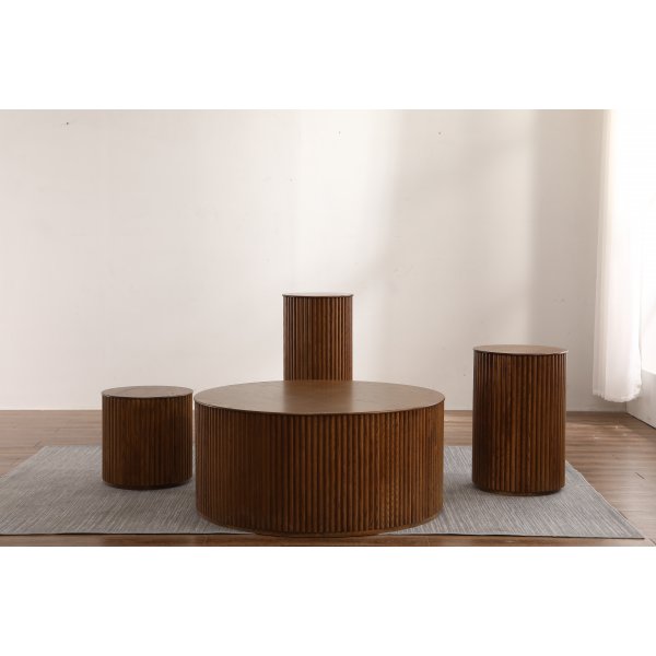 Cylinder runt soffbord Ø100 cm - Valnöt Cylinder runt soffbord Ø100 cm - Valnöt