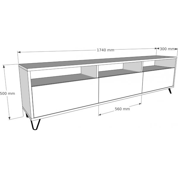 Holly TV-bänk - Ek Holly TV-bänk - Ek