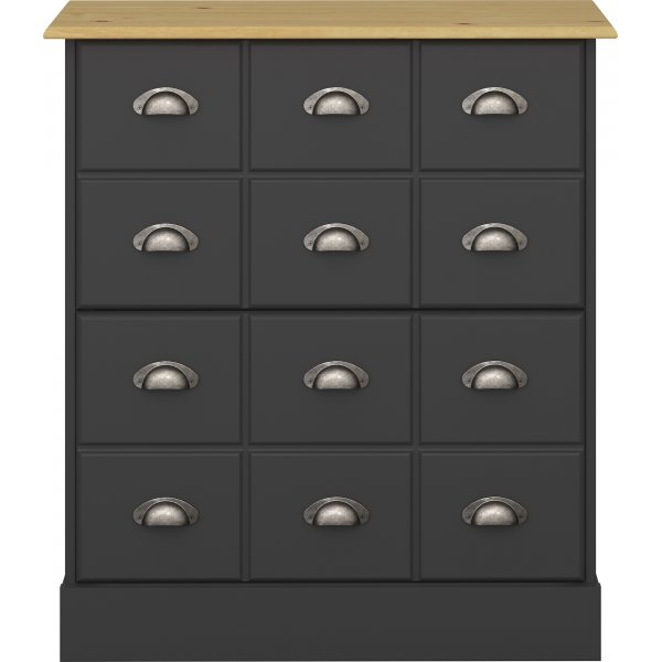 Nola skoskp - Svart/beige