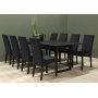 Manhattan matbord 220 cm - Svartbetsad ask
