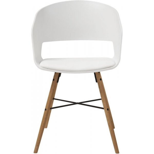Fauteuil Luna - Blanc/bois