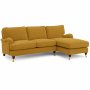 Divansoffa Howard 230 cm Gul sammet - FYNDVARA Divansoffa Howard 230 cm Gul sammet - FYNDVARA