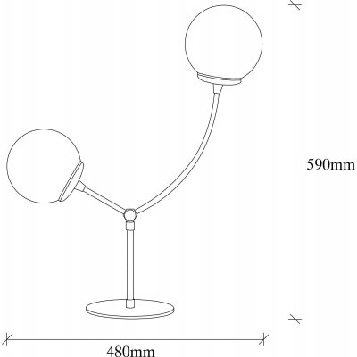 Kromozom bordslampa - Svart/vit