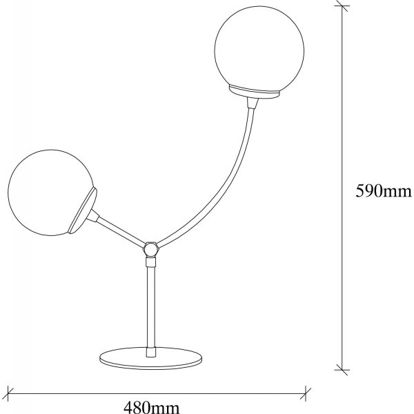 Lampe à poser Chromozom - Noir/blanc Lampe à poser Chromozom - Noir/blanc