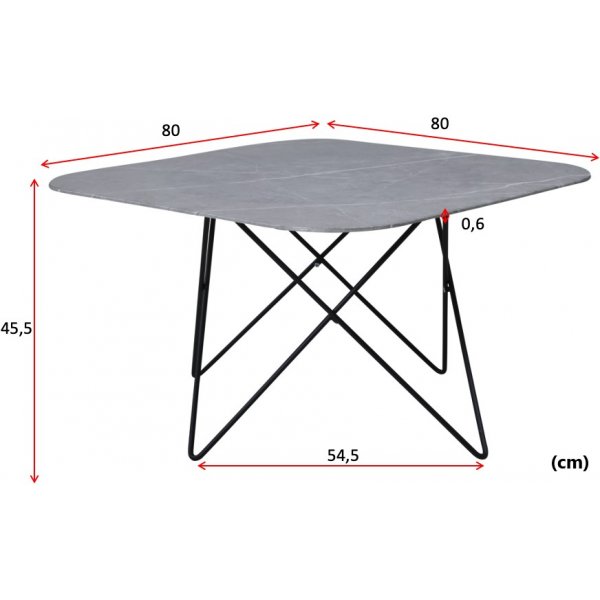 Michel soffbord 80 x 80 cm - Vit marmor Michel soffbord 80 x 80 cm - Vit marmor