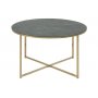Alisma soffbord 80 cm - Grn/guld