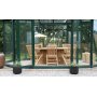 Salt utematgrupp ovalt matbord 200 cm med 6 st matstolar - Teak + Textilskydd fr mbler