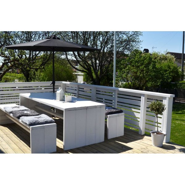 Curly stolsdyna f�rskinn Silvergr�/vit