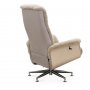 Relaxfauteuil met voetenbank in echt schapenvacht beige/whitewash - Ulla + Textielreiniging voor meubels