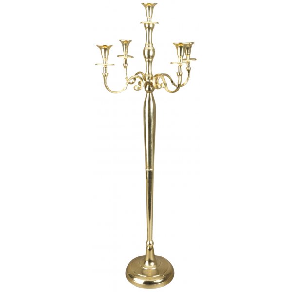 Mozart Kandelaber H120 fr 5 ljus - Antik mssing