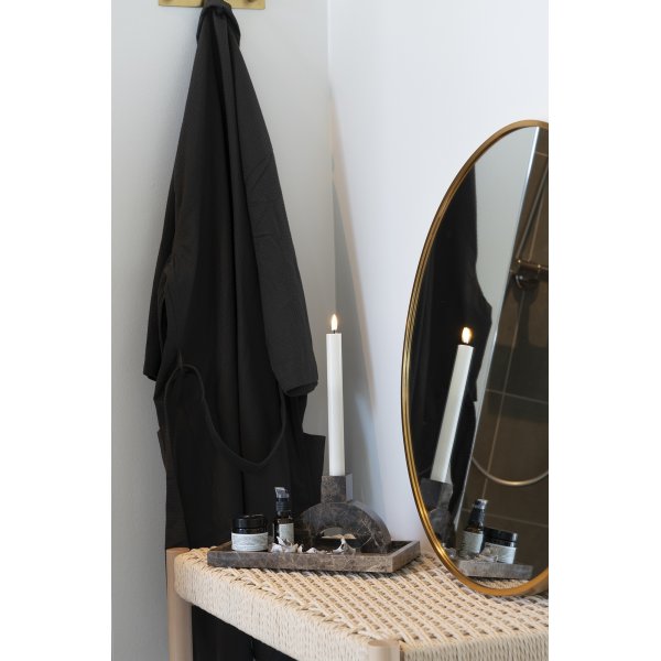 Marma ljusstake bge i brun marmor