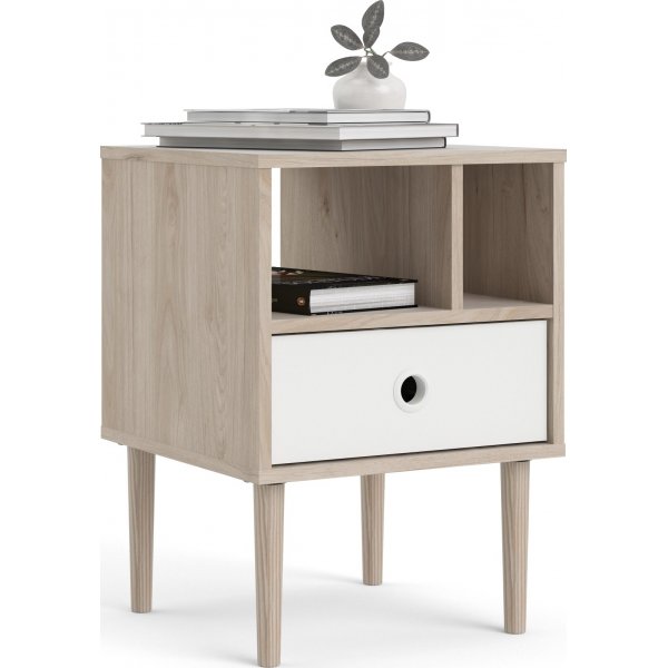 Rome sängbord - Hickory/vit Rome sängbord - Hickory/vit