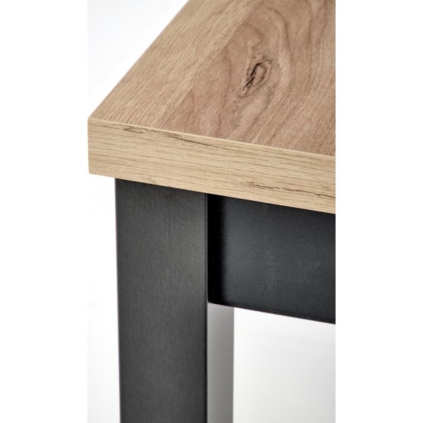 Table à manger Callahan 90-125 x 90 cm - Chêne artisanal/noir Table à manger Callahan 90-125 x 90 cm - Chêne artisanal/noir