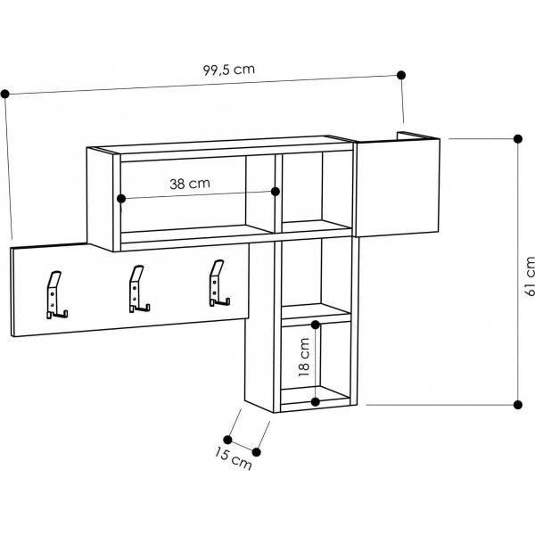 Cintre Game - Chêne Sonoma/anthracite Cintre Game - Chêne Sonoma/anthracite