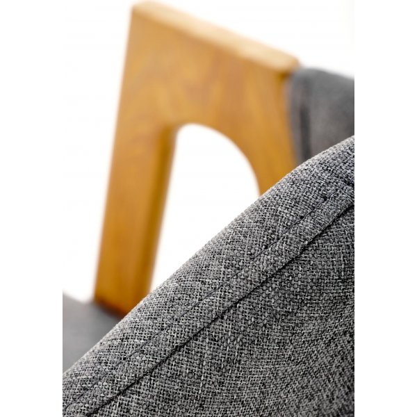 Chaise de salle  manger Kamilla - Gris + Pieds de meubles