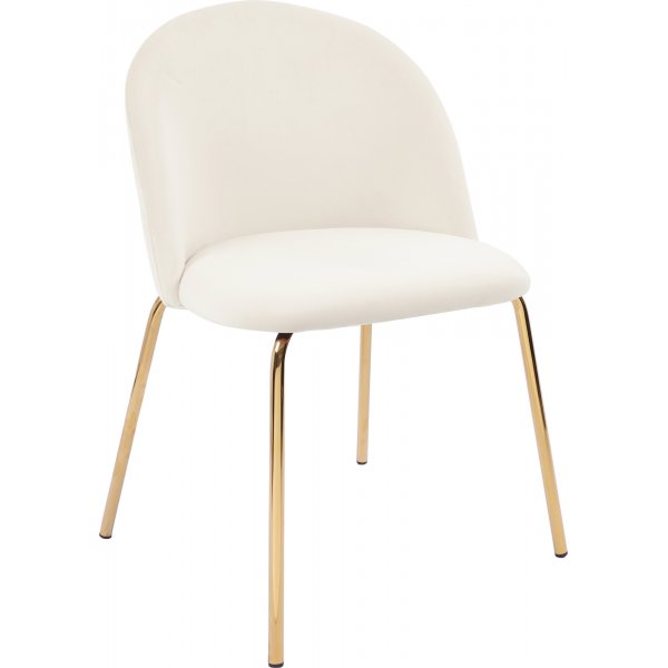 Beige fluwelen stoel - Plaza Beige fluwelen stoel - Plaza