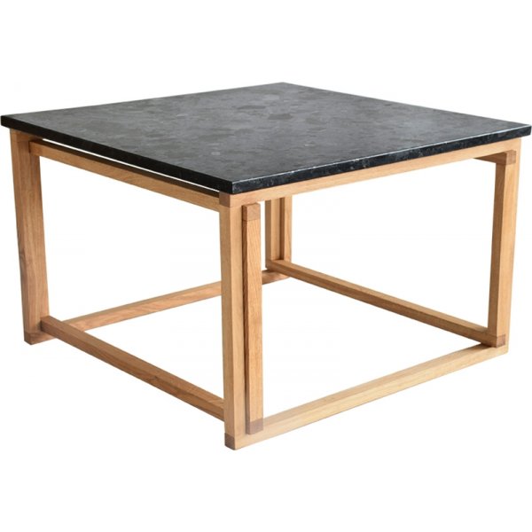 Accent soffbord 75 - Svart granit / Oljad ek