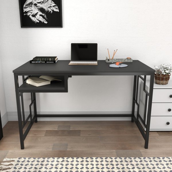 Kennesaw skrivbord 120 x 60 cm - Svart/antracit Kennesaw skrivbord 120 x 60 cm - Svart/antracit