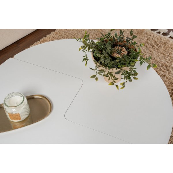 Moira soffbord 90 cm - Vit