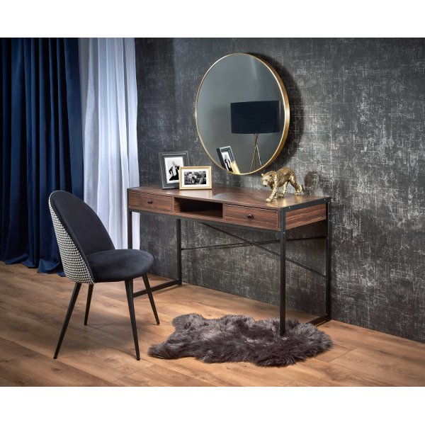 Skrivbord med ldor valnt 123 cm bred