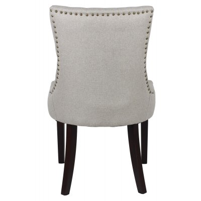 Tuva stol i beige tyg med bruna ben + Mbelvrdskit fr textilier