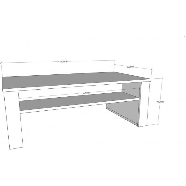 Table basse Manhattan 110 x 60 cm - Chêne/gris foncé Table basse Manhattan 110 x 60 cm - Chêne/gris foncé