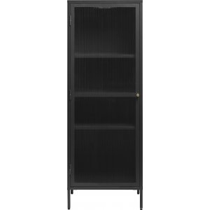 Armoire mtal noir avec porte vitre Dobb H160 cm