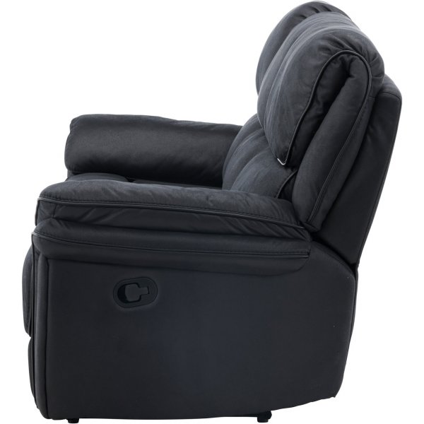 Canap inclinable 3 places Saranda - Noir