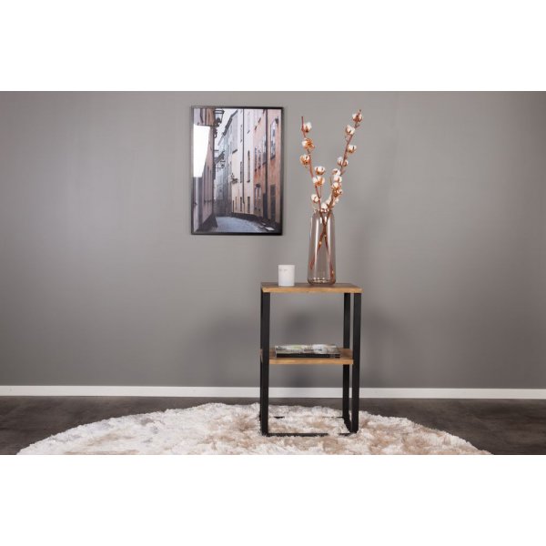 Charlotte sängbord - Svart/teak Charlotte sängbord - Svart/teak