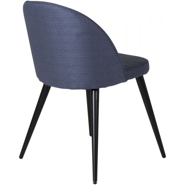 Alice matstol - Svart/blå sammet Alice matstol - Svart/blå sammet