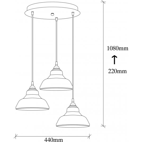 Plafonnier Dilberay 322-S - Noir