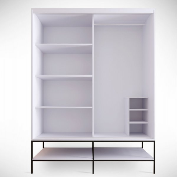 Armoire Martin 150 cm - Marbre blanc/or Armoire Martin 150 cm - Marbre blanc/or