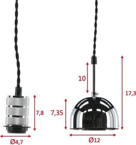 Line taklampa - Silver