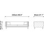 Olympus 3-sits soffa - Cream