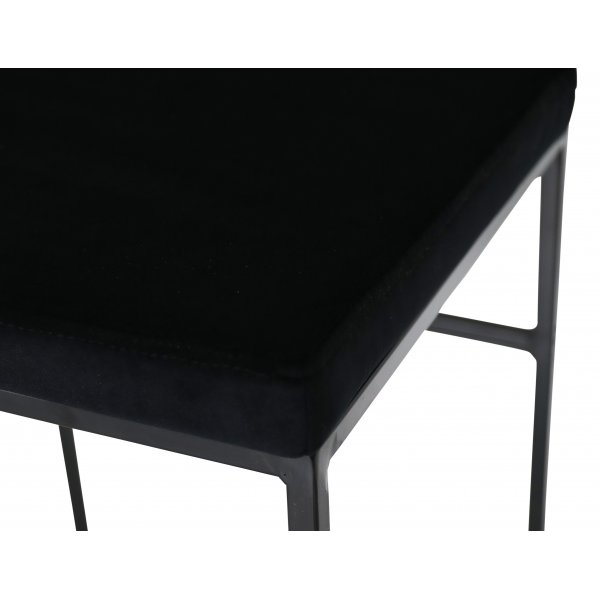 Barstol svart sammet sitthöjd 75 cm + Fläckborttagare för möbler Barstol svart sammet sitthöjd 75 cm + Fläckborttagare för möbler