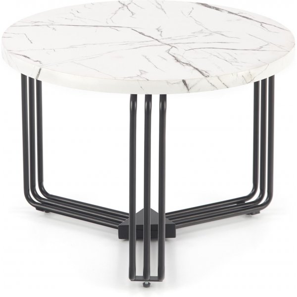 Table basse Tisvilde Ø55 cm - Marbre blanc/noir Table basse Tisvilde Ø55 cm - Marbre blanc/noir