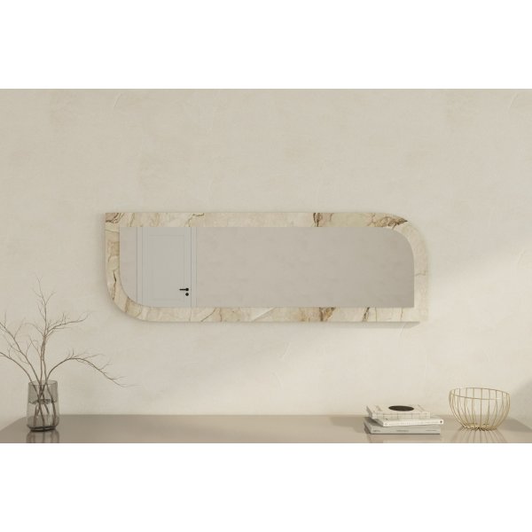 Miroir mural Arni - Marbre blanc