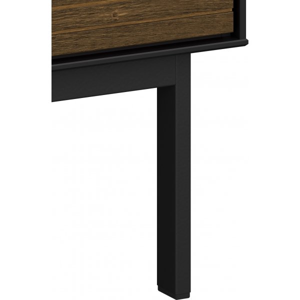 Soma vitrinekast met glazen deur - Zwart/espresso