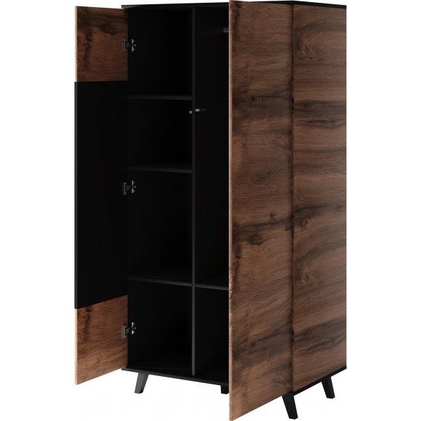Armoire Fate 90x182 cm - Chne/noir