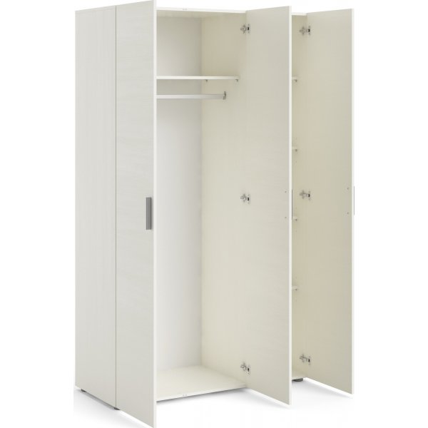 Pepe garderob med 3 dörrar - Gräddvit Pepe garderob med 3 dörrar - Gräddvit