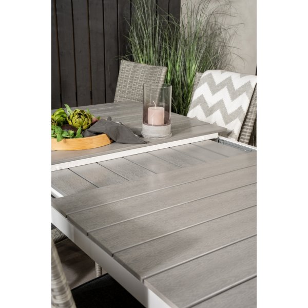 Levels utematgrupp med 6 st Anna stolar - Grå/Vit Levels utematgrupp med 6 st Anna stolar - Grå/Vit