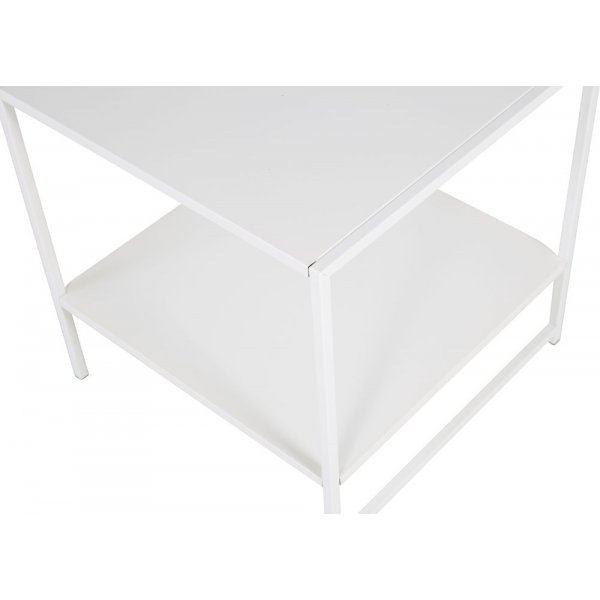 Table d'appoint Train avec étagère 50,8 x 50,8 cm - Blanc Table d'appoint Train avec étagère 50,8 x 50,8 cm - Blanc