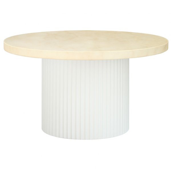 Matgrupp med 2 stolar och matbord 80 cm beige/rotting - Merca/Tor