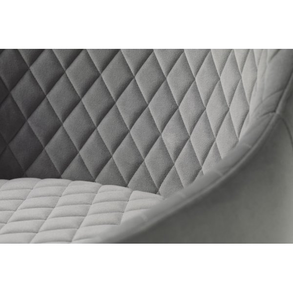 Fauteuil Baldor Lounge en velours gris Fauteuil Baldor Lounge en velours gris
