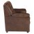 Canap 3 places Vera en microfibre marron